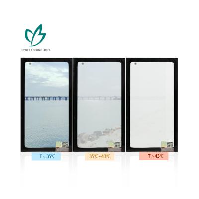 China Contemporary HEWEI Thermochromic Insulated Laminated Sun Shading Glass For Building Curtain Wall Facade for sale