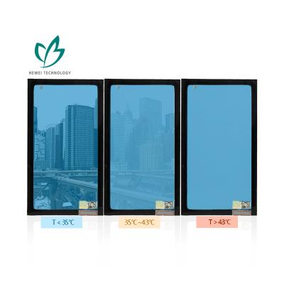 China HEWEI Contemporary High Quality Building Design Dynamic Darkening Smart Film Tempered Health Care Building Wall Laminated Glass Prices for sale