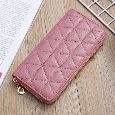 China Other Wholesale Fashion Zipper Collection Bag Rhombus Convenient Clutch Purse Wallet For Women for sale