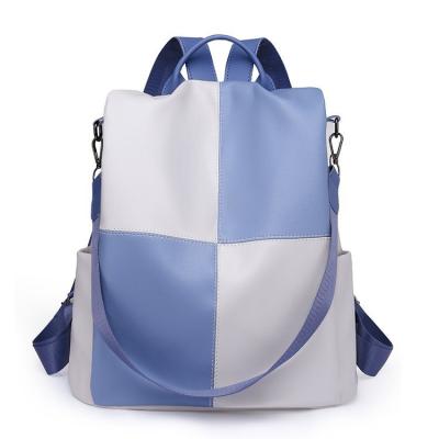 China European and American fashion PORTABLE high-end high-end splicing anti-theft backpack for sale