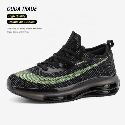 China TPR Autumn Running Shoes 2021 for Men's Double Air Cushion Marathon Sneakers Shape Mesh Sports Shoes Breathable Casual for sale