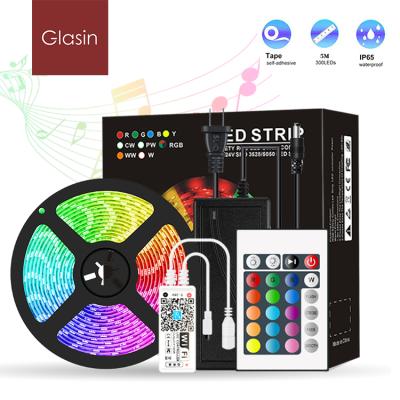 China LANDSCAPE Amazon/Ebay hot selling led new product, smart wifi controller led strips lighting, 5050RGB strips full set 5meter for sale