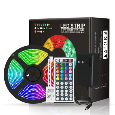 China LANDSCAPE Amazon / Ebay hot sale .16.8FT complete set / kit. Full color RGB LED strip light .44key IR remote control. raincoat for sale