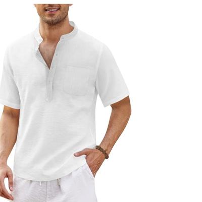 China 2022 Wholesale Anti-shrink Cotton Shirt Wholesale High Quality White Canvas Shirts Custom Shirt for sale