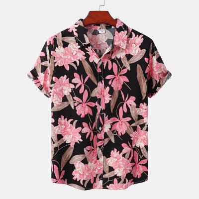 China 2022 anti shrink shirts for men high quality plus size men shirt printed resort shirt for sale