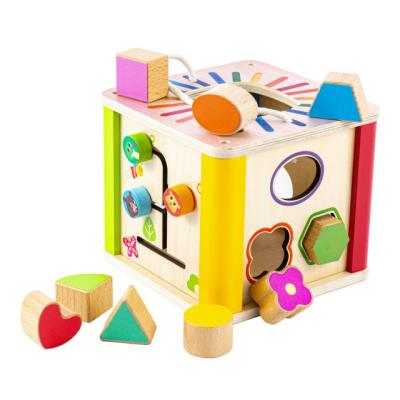 China Intelligence Educational Toys Early Educational Montessori Kids 3D Puzzle Wooden Brain Teaser Set with Wooden Stand for Kids Study for sale