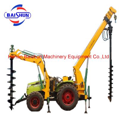 China Customized heavy duty tractor pole erection machine manual earth auger machine for sale