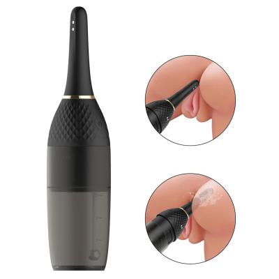 China Automatic Electric Enema Bulb Adorime Vaginal Cleansing System Anal Douche Kit for sale