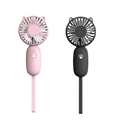 China 2022 New Design Cat Mini USB Fan Portable Air Cooling Portable Rechargeable Desktop Travel Handheld Fan Fan Appliances for sale