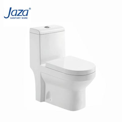 China Wholesale White Ceramic Washdown Bathroom Ware Double-Flow WC One Piece Toilet Floor Mounted Toilet Bowl Sanitary for sale