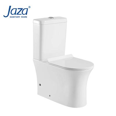 China Hot sale Double-flow product bathroom closestool ware bathroom WC p-trap toilet sanitary ceramic commode two-piece toilet for hotel for sale