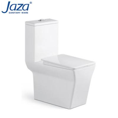 China Double-Flow Sanitary Ware Modern Design High Quality One Piece Wash Down Floor Mounted Ceramic Toilet Bowl for sale