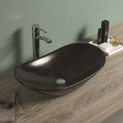 China Hot Selling Hand Style Wash Basin Bathroom Vanity Top Modern White Luxury Modern Sink Art Black Basin for sale