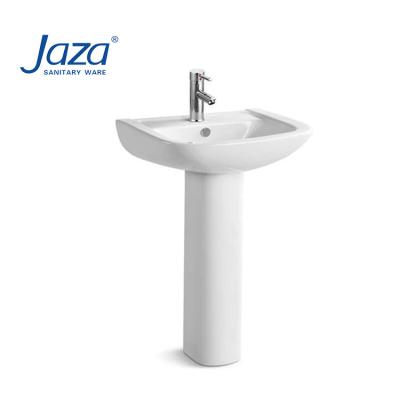 China White Modern Floor Standing Bathroom Sink High Quality Modern Ceramic Pedestal Wash Basin For Hotel for sale