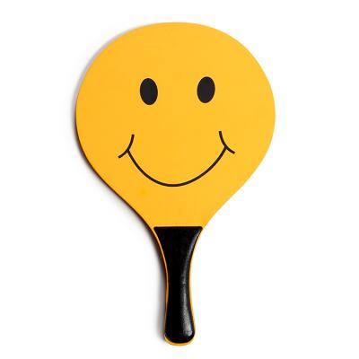 China SANWEI Durable Wooden Pallet Popular Logo Sports Toy Beach Racket Smile Priced Promotion RTS Ready To Ship for sale