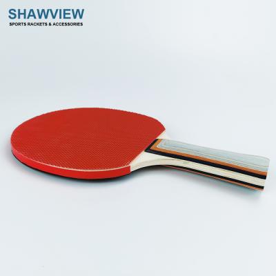 China Wholesale Price Wooden Ping Pong Set Racket +Rubber Shawview for sale