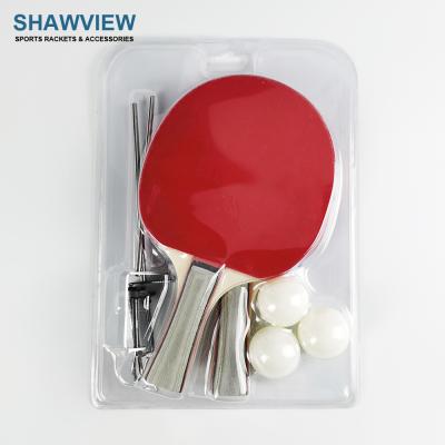 China Wood +Rubber made in China top qualitytable tennis racket set child plastic ping pong racket alc for sale