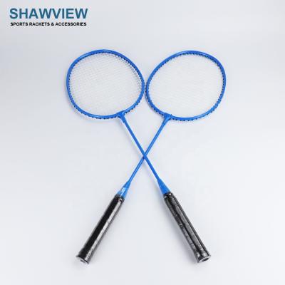 China Factory price durable type aluminum steel badminton racket set original badminton rackets for outdoor playing 2 buyers for sale