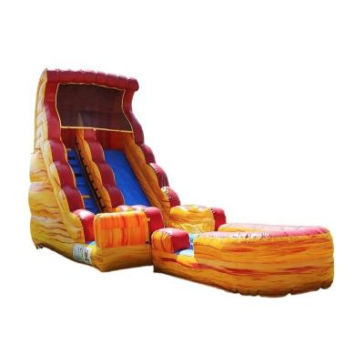 China PVC 0.55mm Tarpaulin Factory Inflatable Water Slide Lava Water Slide For Kids Commercial Inflatable Slides Directly With Pool for sale