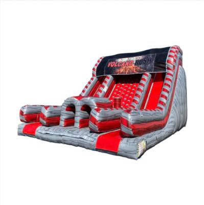 China New Design PVC Tarpaulin 0.55mm Slide Bouncer Slide Climbing Obstacle Outdoor Inflatable Rock Inflatable Dry Wall for sale