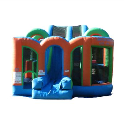 China PVC Tarpaulin 0.55mm Commercial Inflatable Amusement Park Playground Dash N Slide Obstacle Course Kids for sale