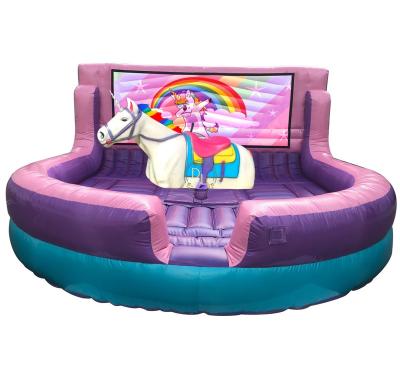 China 0.55mm PVC Tarpaulin Inflatable Mechanical Unicorn Bull Ride Electric Bull Place Around Bull Riding Machine for sale