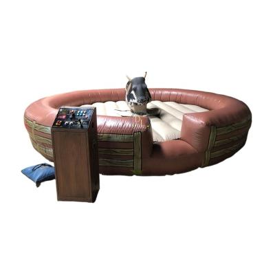 China 0.55mm PVC Tarpaulin Playground Rides Crazy Inflatable Rodeo Bull Mechanical Rodeo Bull for Sports Game Bull Ride for sale