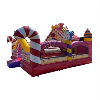 China PVC 0.55mm Tarpaulin Inflatable Game Zone 0.55mm PVC Tarpaulin Amusement Theme City Park Obstacle Course Park Toddler Inflatable Playground for sale