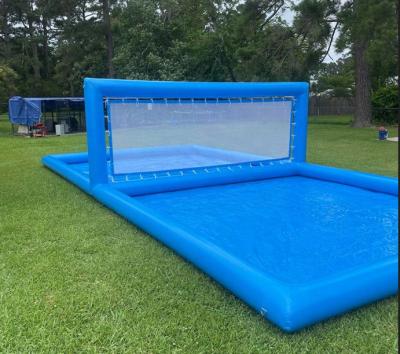 China 0.55mm PVC Tarpaulin Volleyball Net Inflatable Beach Volleyball Match Set Inflatable Volleyball Court Rental Pool For Pool Game for sale