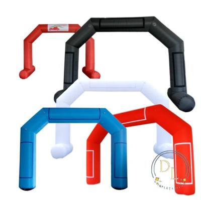 China Factory Price 0.55mm PVC Tarpaulin Inflatable Sports Pack Inflatable Arch Archway Inflatable Angled Door For Banner for sale