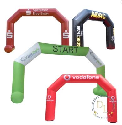 China Cheap PVC 0.55mm PVC tarpaulin inflatable racing arch start advertising finish line arch for sports events for sale