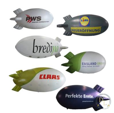 China 0.55mm PVC Tarpaulin Customizi Giant Floating Inflatable Airship PVC Advertising Inflatable Blimp Helium Balloon With Printing for sale