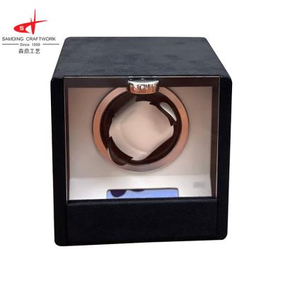 China Custom Luxury Wooden Watch Box Logo Leather Mens Wolf Display Storage Watch Winder Gift Automatic Wooden Safe Simple Wooden Packing for sale