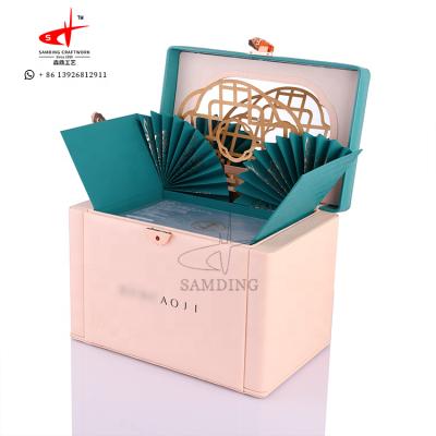 China High End Unique Leather Luxury Jewelry Set Customized Logo Printing Packaging Box for sale