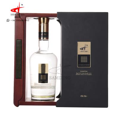 China Handmade Luxury Custom Wooden Wine Packing Simple Gift Packing Wooden Bottle Wine Box for sale