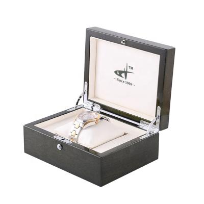 China SAMDING Luxury Mechanical Watch Case Handmade Smooth Wood Box Mechanical Watch Box for sale