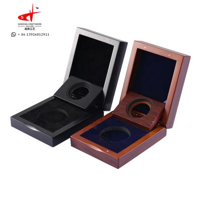 China SAMDING Handmade Wooden Custom Gold Coin Packaging Box for sale