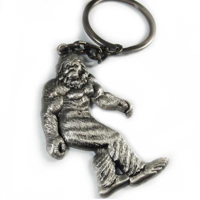 China Promotion Antique Ventures Orangutan Animal Metal Key Chain With Custom Logo for sale