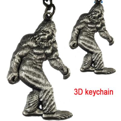 China Zoo promotion zoo souvenirs shop sasquatch hot metal man monkey 3d Bigfoot gift main chain for sale