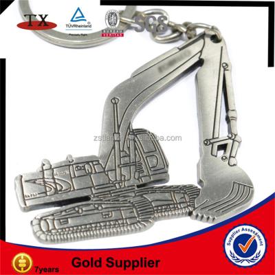 China Fashion Forklift Metal Key Chain /nice Excavator Key Ring /blank Car Key Holder for sale