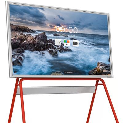 China 75 Inch Panel Stand Teaching Business Classroom Mounting Interactive Screen Infrared Whiteboard Teaching Kiosk Smart Display for sale