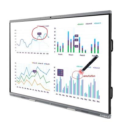 China School Teaching Promethean 75 Inch Customized White Signage Customized Poster Flat Electronic Programmable Interactive Vertical Display Screen for sale