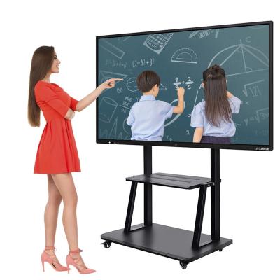 China School Teaching 55 Inch Portable Flat Cheap Multi-touch TV Wall Mounted USB Online Advertising Smart Lecture Classroom Monitor for sale