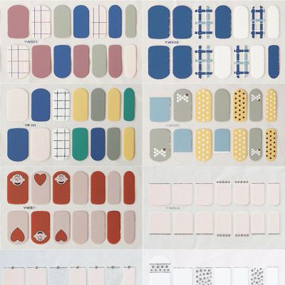 China Wholesale hot product YW321-340 waterproof in amazon nail wrap gel nail wraps bundling set with nail file for sale