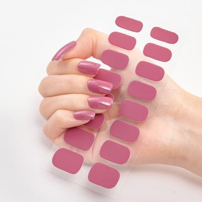 China 2021 Fashion New Products Hot Wholesale Pure Color Waterproof Beautiful Nail Art Stickers for sale