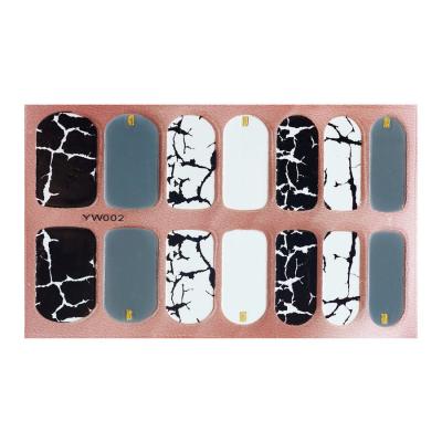 China ZK-YW002 2019 Waterproof Real Nail Art Popular Design Marble Paint Polish Foil Sticker For Girl for sale