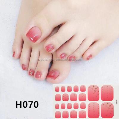 China H070 Waterproof Waterproof Nail Polish Strips 100% Nail Polish Wraps For Toe for sale