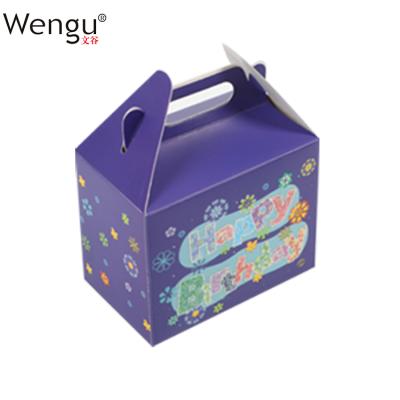 China Handmade Factory Customized Promotional Recyclable Handmade Gift Art Cardboard Box For Happy Birthday for sale