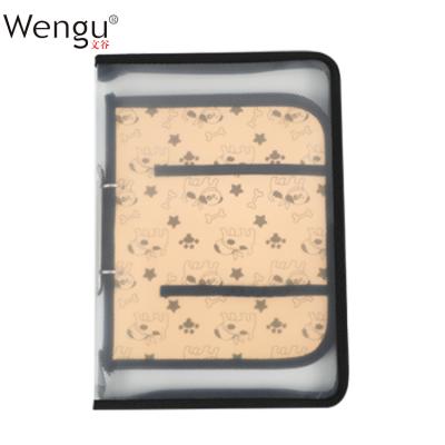 China Wholesale Custom Printing Sewing Zipper Ring Binder pp A4 good quality transparent size pp china from manufacture for sale