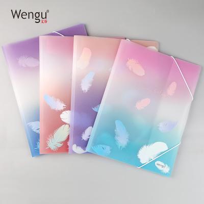 China Hot sale pp wengu wengu shenghua organizer document file stationery bag elastic waterproof protector bag silver customized fold for sale